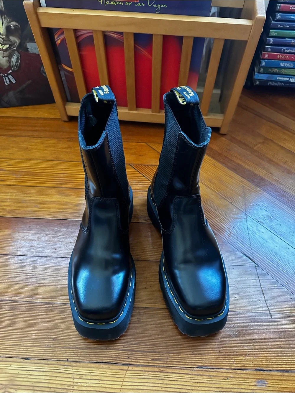 Dr. Martens Black Chelsea Hi-Quad Platform Boots